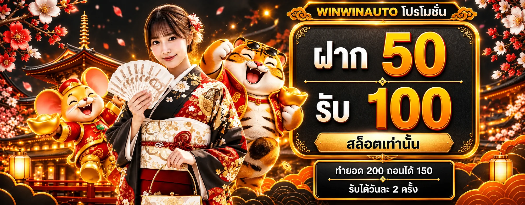 โปรโมชั่น WINWINAUTO ฝากรับโบนัสสำหรับเกมสล็อต